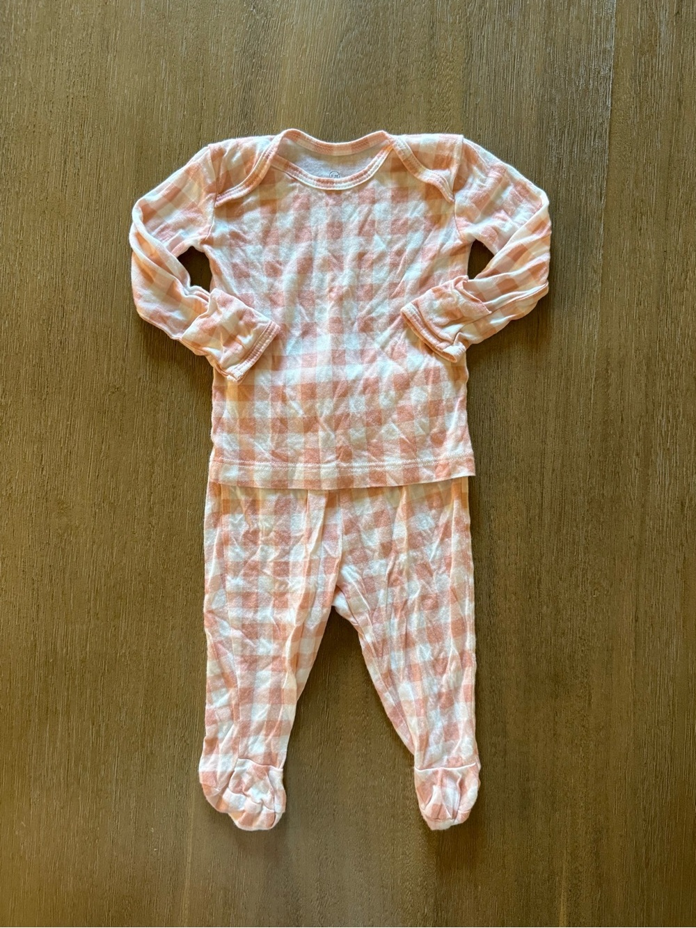 Solly Baby Girl Pink Gingham Tencel Sleeper Matching Set 0-3 Months